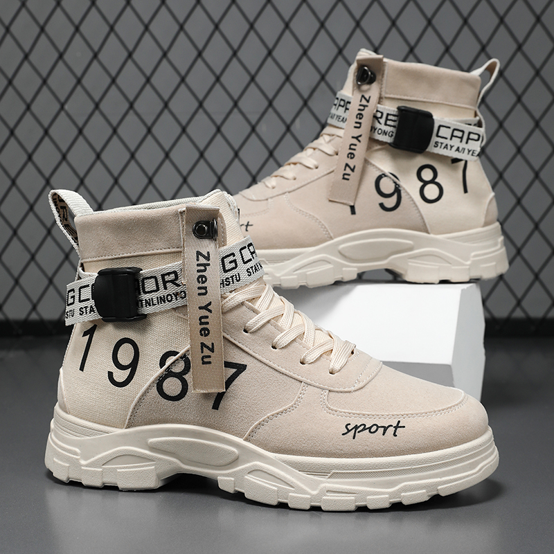 Men'S Shoes Hoka Sale - Erkek Düz Renk Yüksek Bilekli Modaya