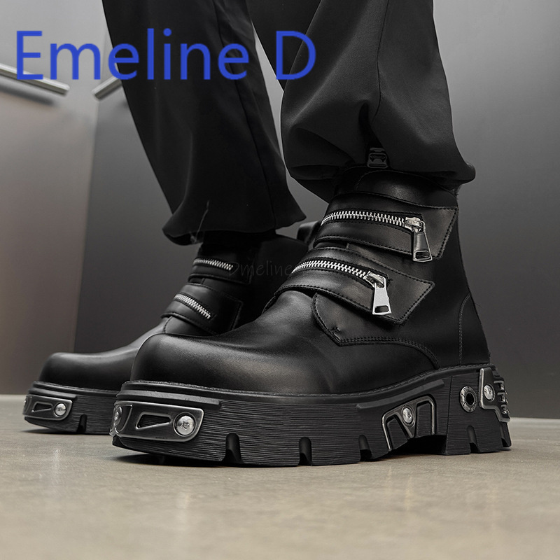 Koyu Punk Yüksek Bilekli Ayakk - Men'S Shoes With Height Increase incelemesi ve fiyatı